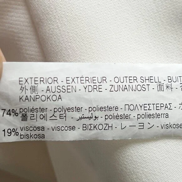 Zara High-waisted Slit Skort Wrap Shorts Oyster White NWT - Picture 9 of 10